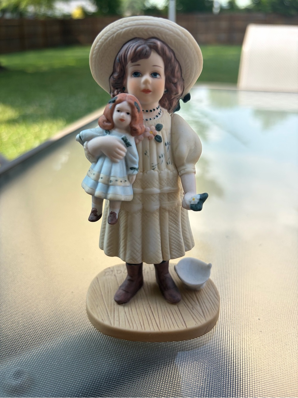 Vintage Jan Hagara 1982 ‘Emily’ Limited Ed. Porcelain Girl Figurine with Doll